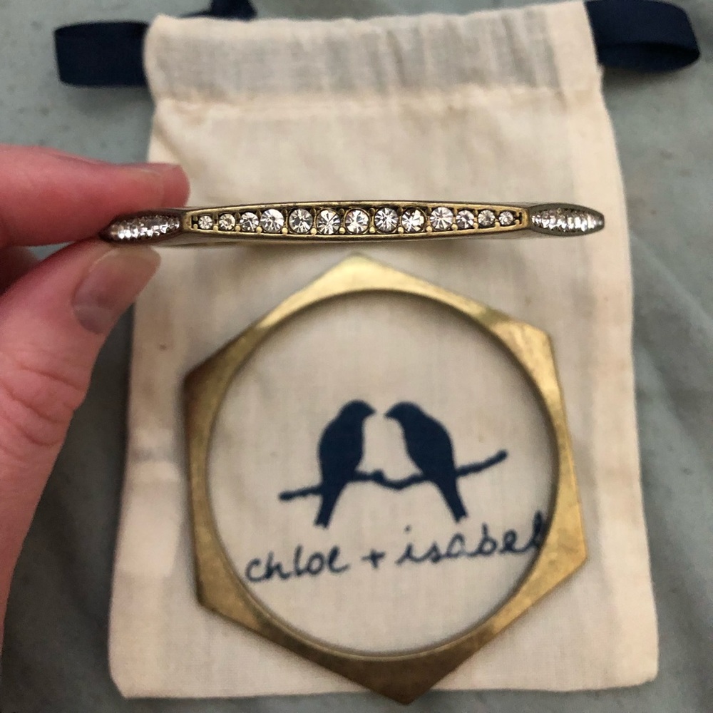 NEW C+I Bangles Brass & Rhinestones - Picture 4 of 6